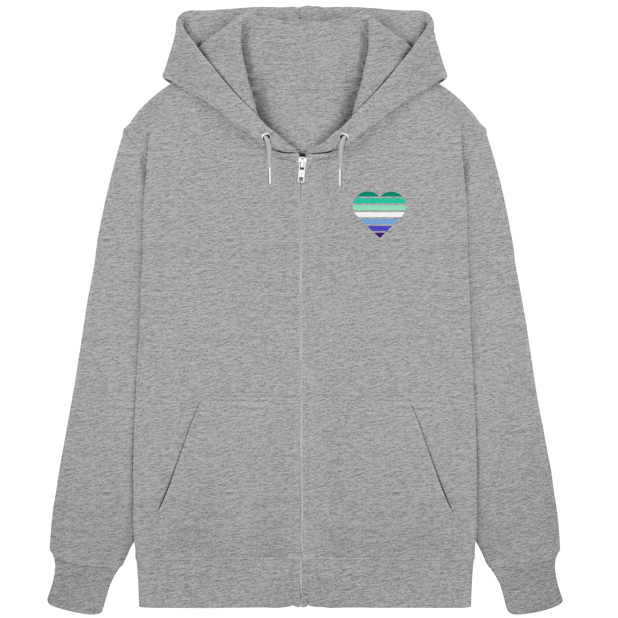 Organic Zipper - Gay Flag Herz Print