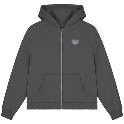 Fluffy Boxcut Zipper mit Herz - Demiboy