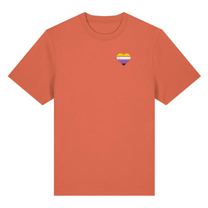 Organic Heavy Shirt mit Herz Stick - Nonbinary
