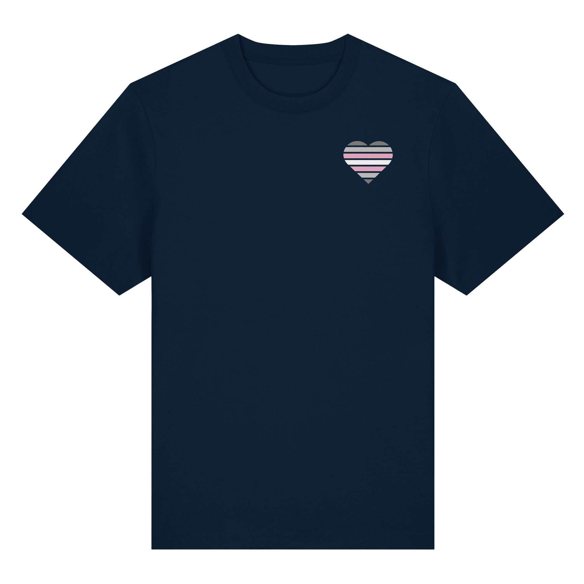 Organic Heavy Shirt - Demigirl Flag Herz Print