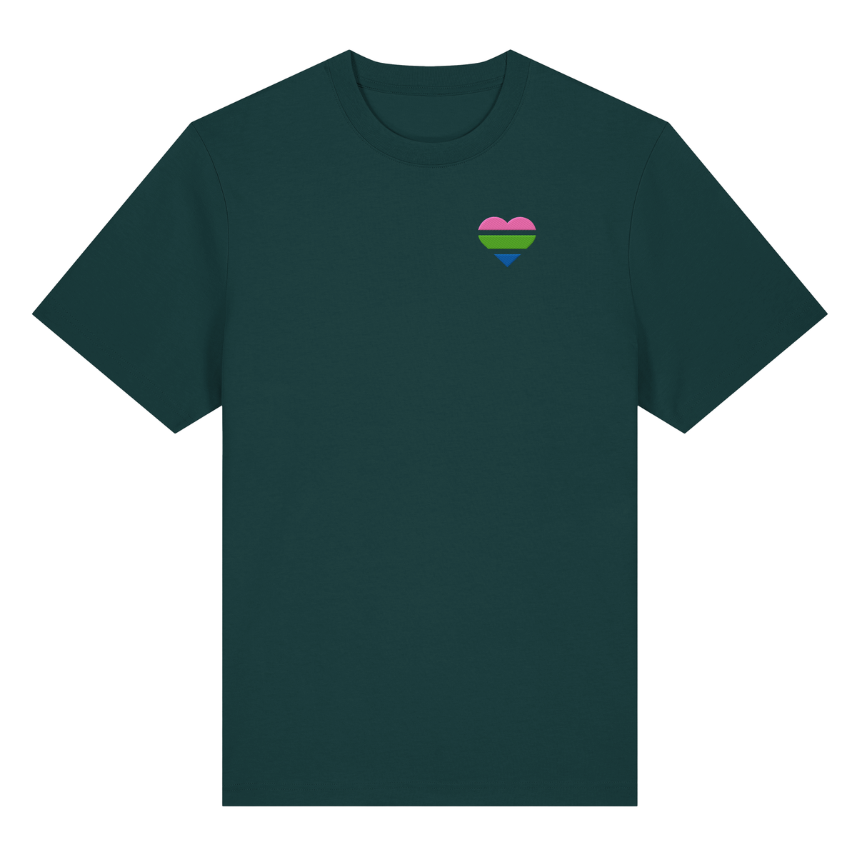 Organic Heavy Shirt mit Herz Stick - Polysexual