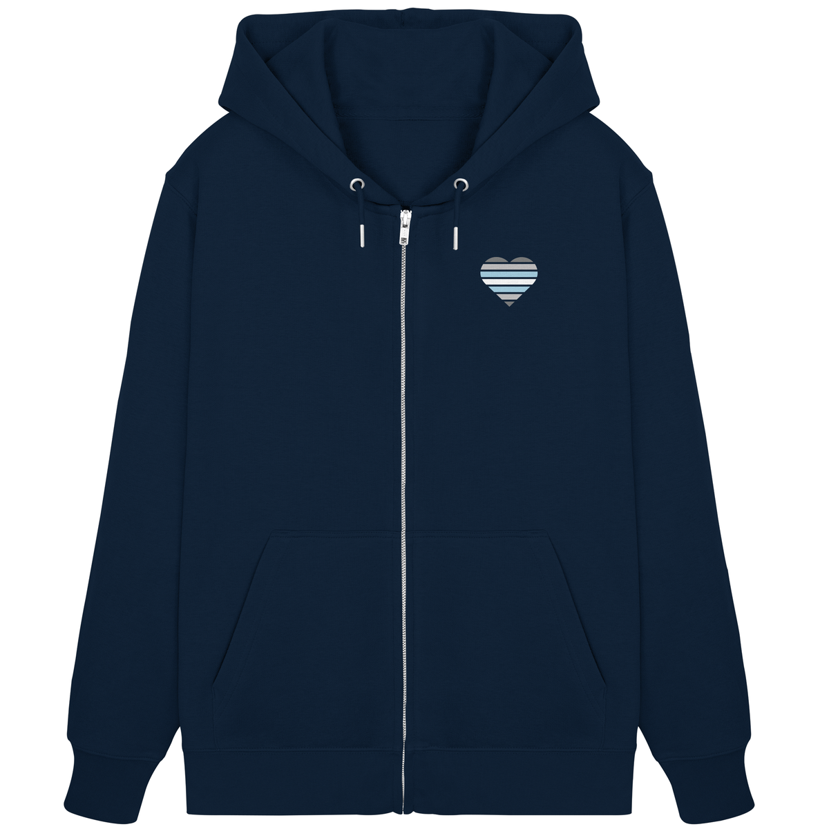 Organic Zipper mit Herz - Demiboy