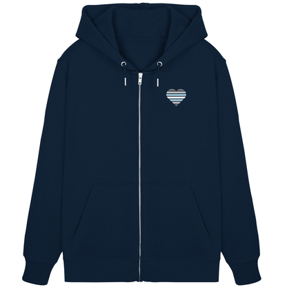 Organic Zipper mit Herz - Demiboy