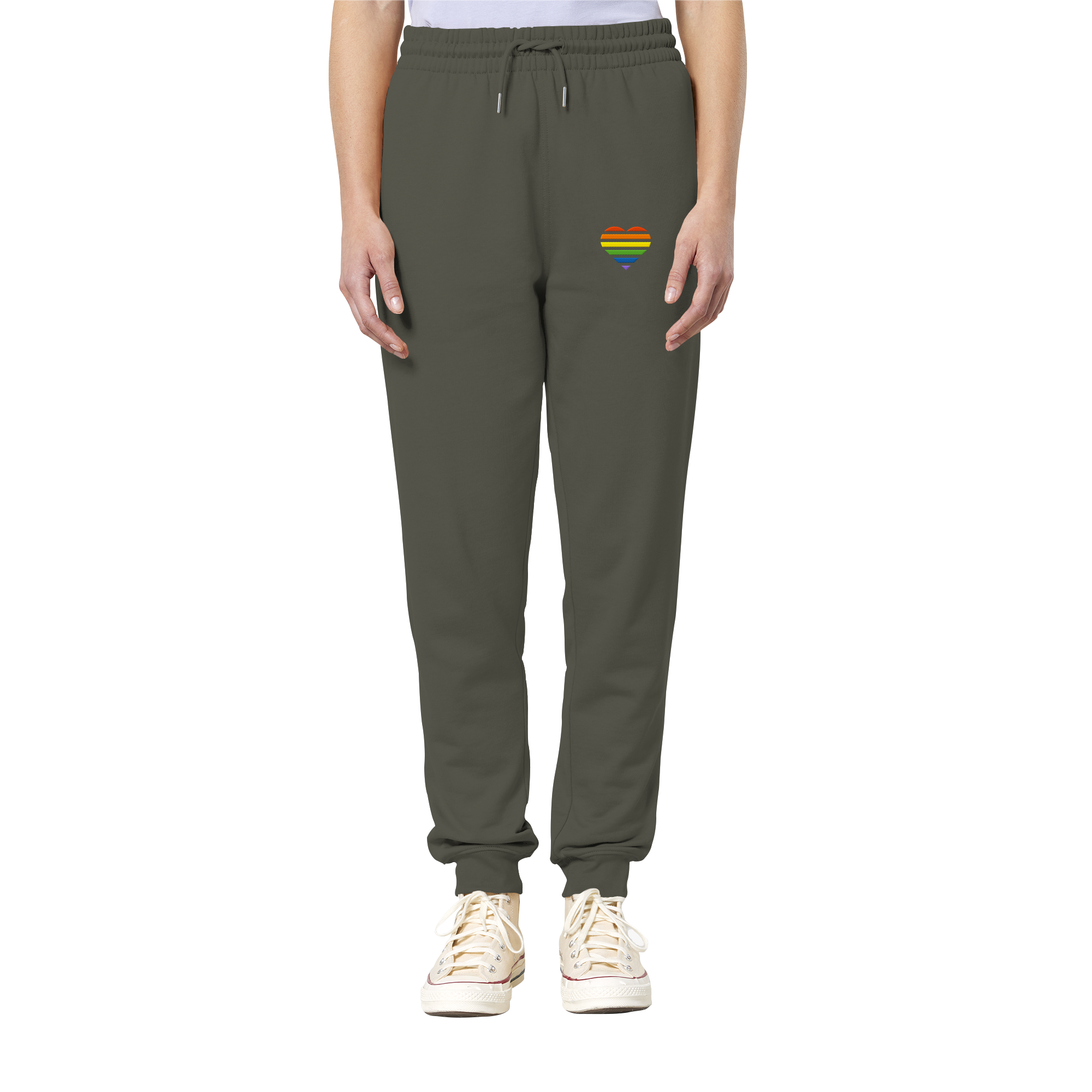 Organic Jogger Pants - Pride Flag Herz Stick