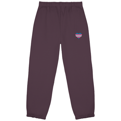 Fluffy Sweatpants mit Herz Stick - Trans