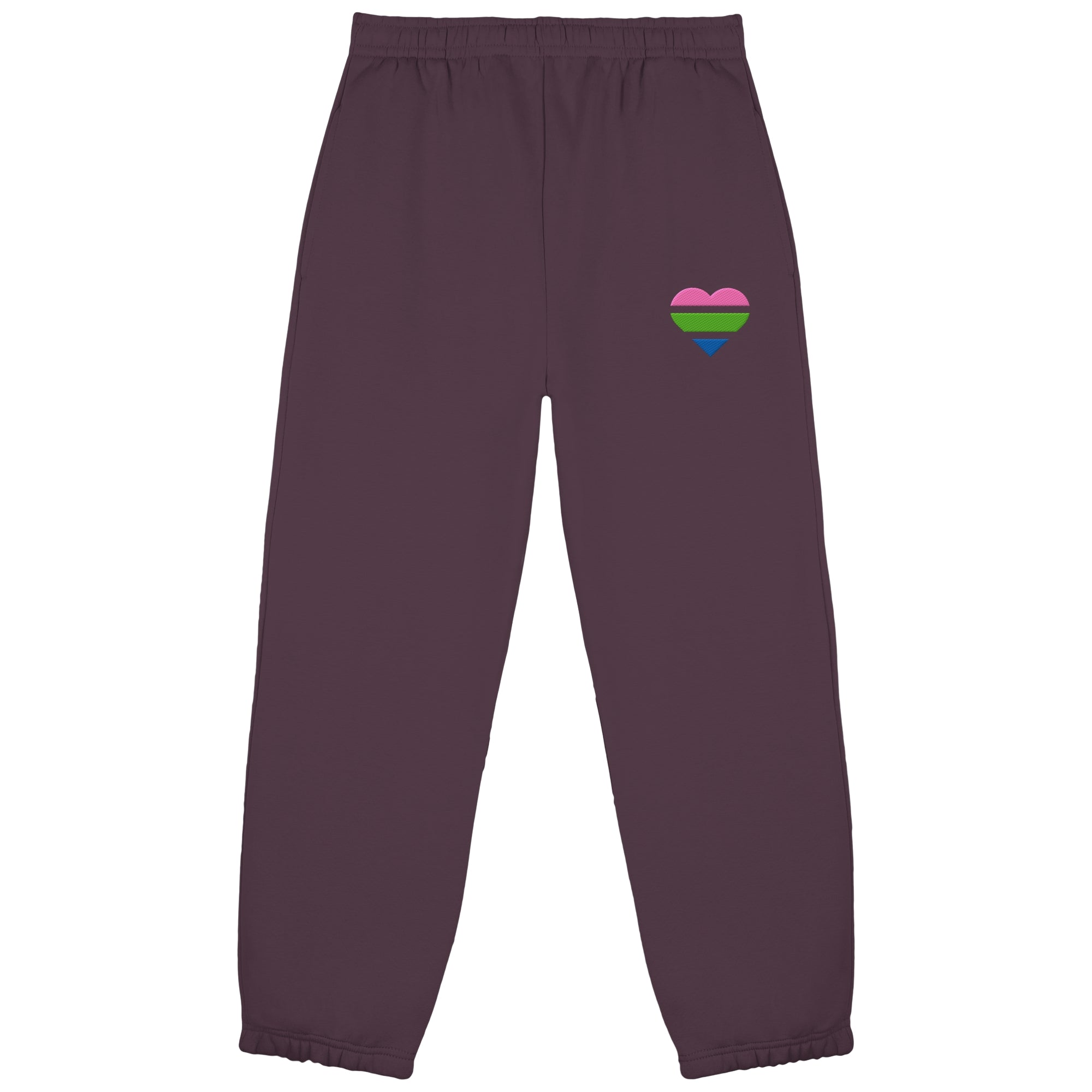 Fluffy Sweatpants - Polysexual Flag Herz Stick