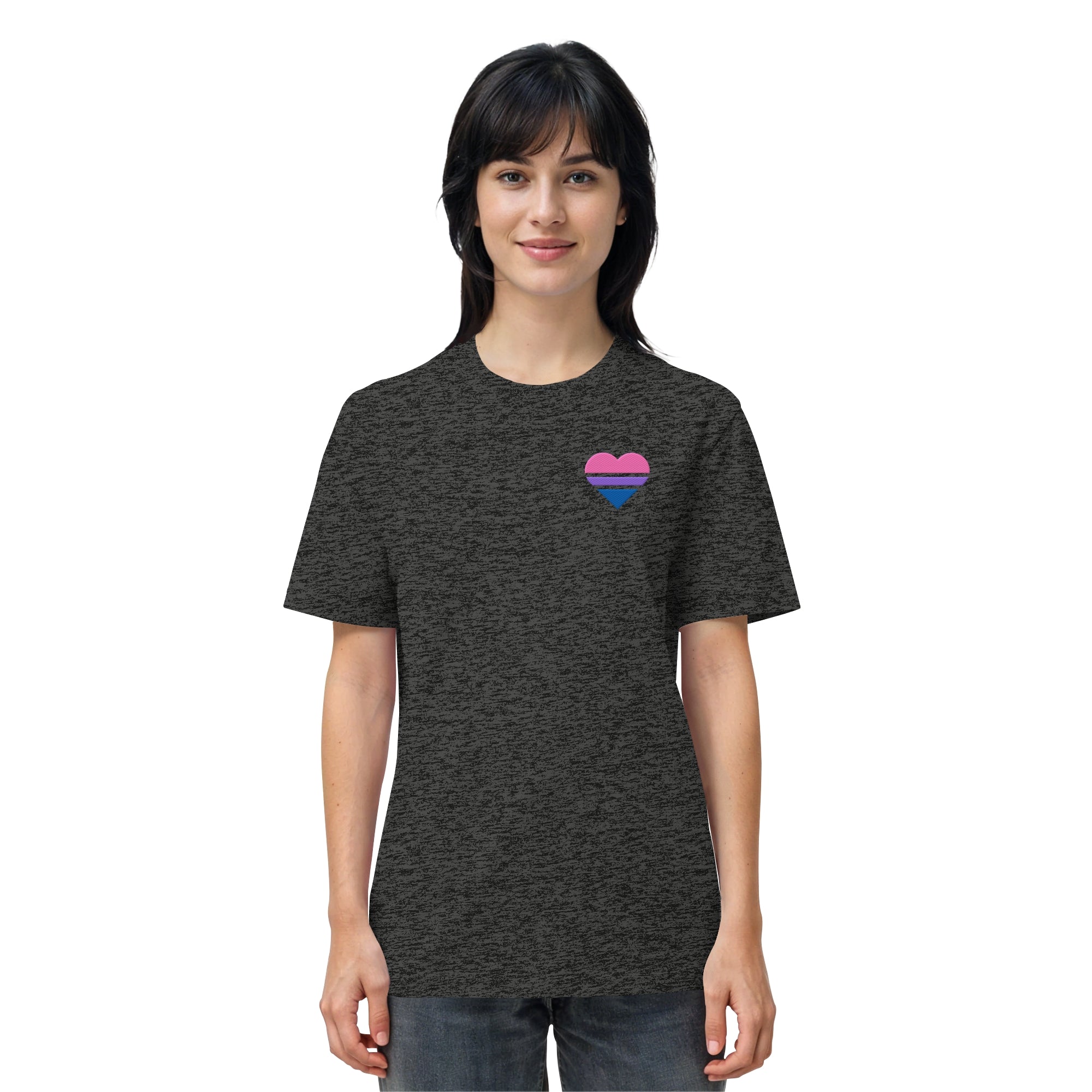 Organic Shirt - Bisexual Flag Herz Stick
