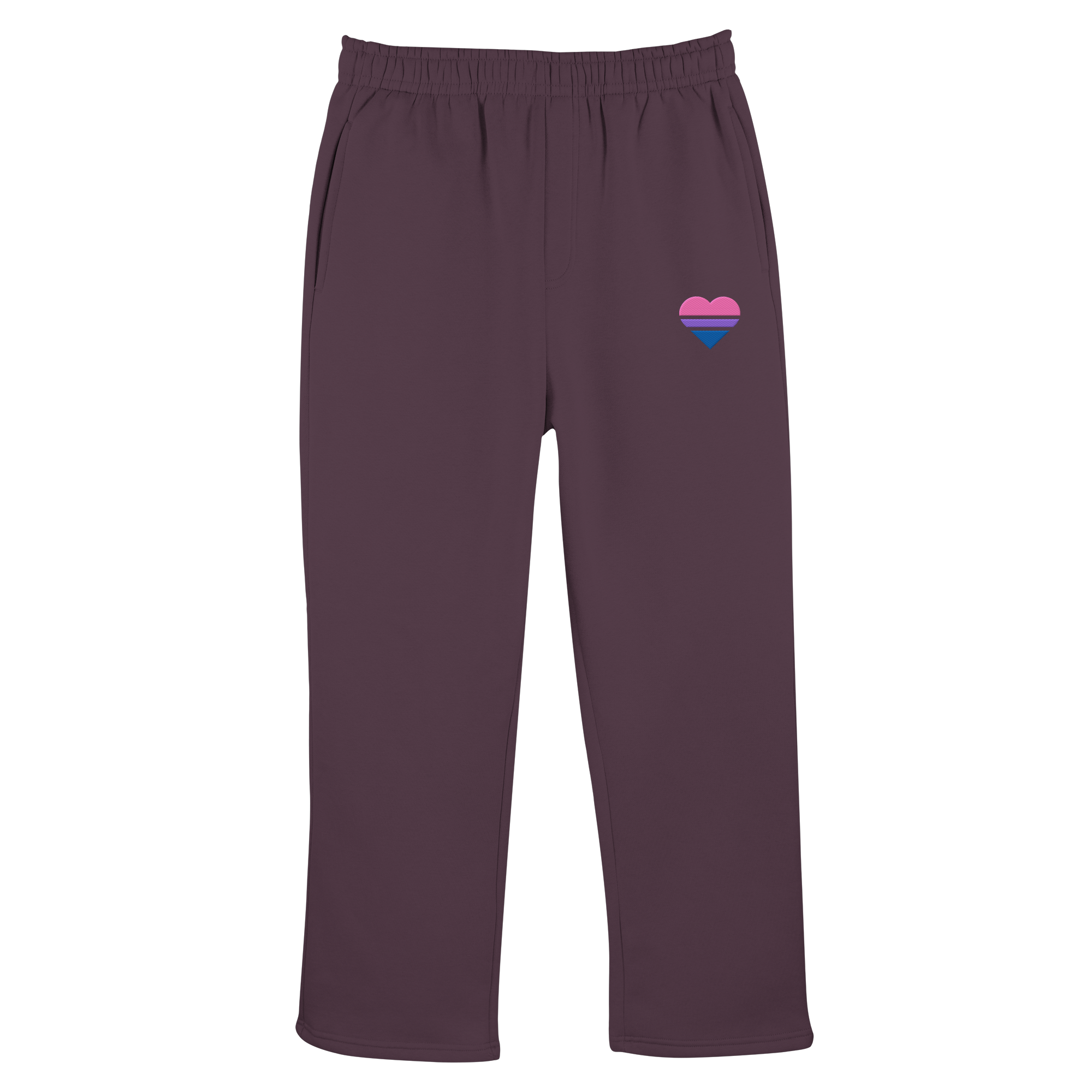 Fluffy Track Sweatpants - Bisexual Flag Herz Stick