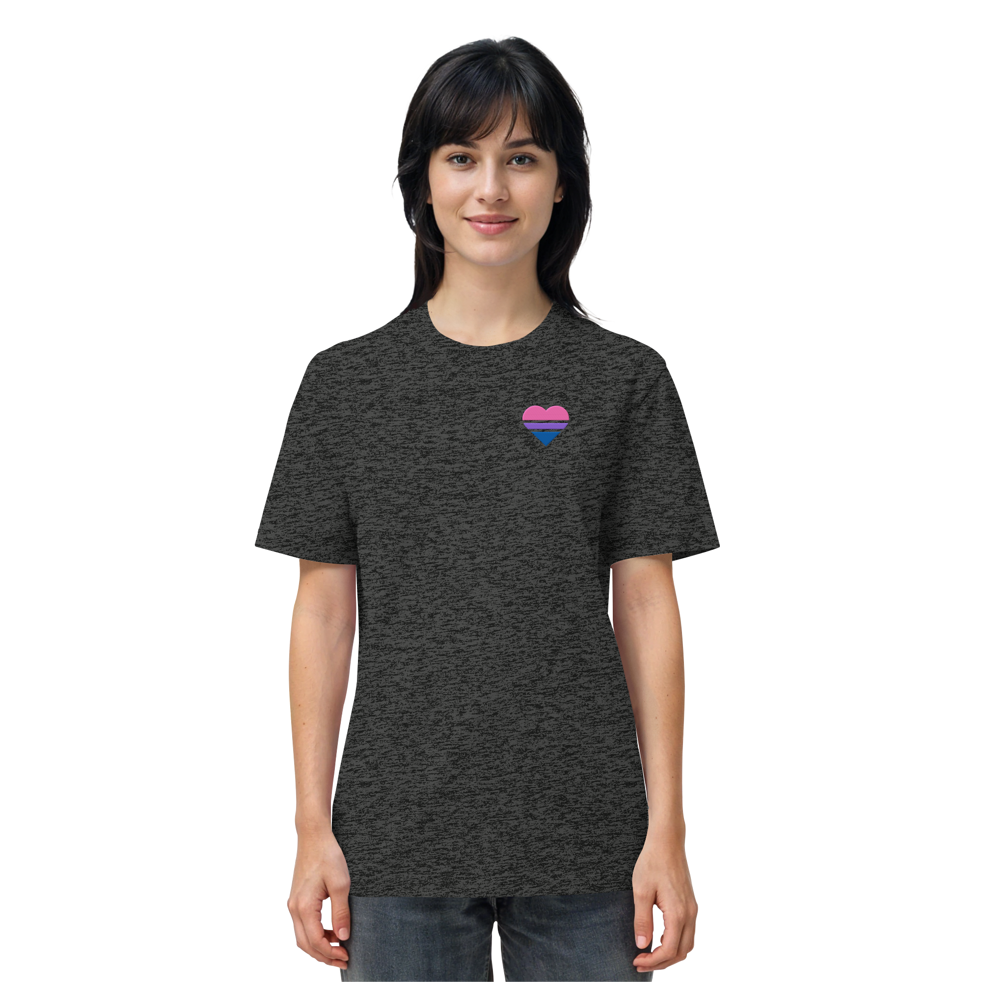 Organic Shirt - Bisexual Flag Herz Stick