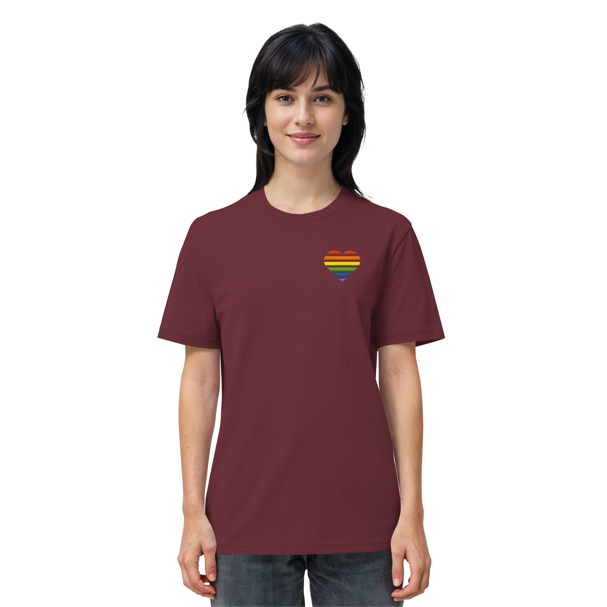Organic Shirt - Pride Flag Herz Stick