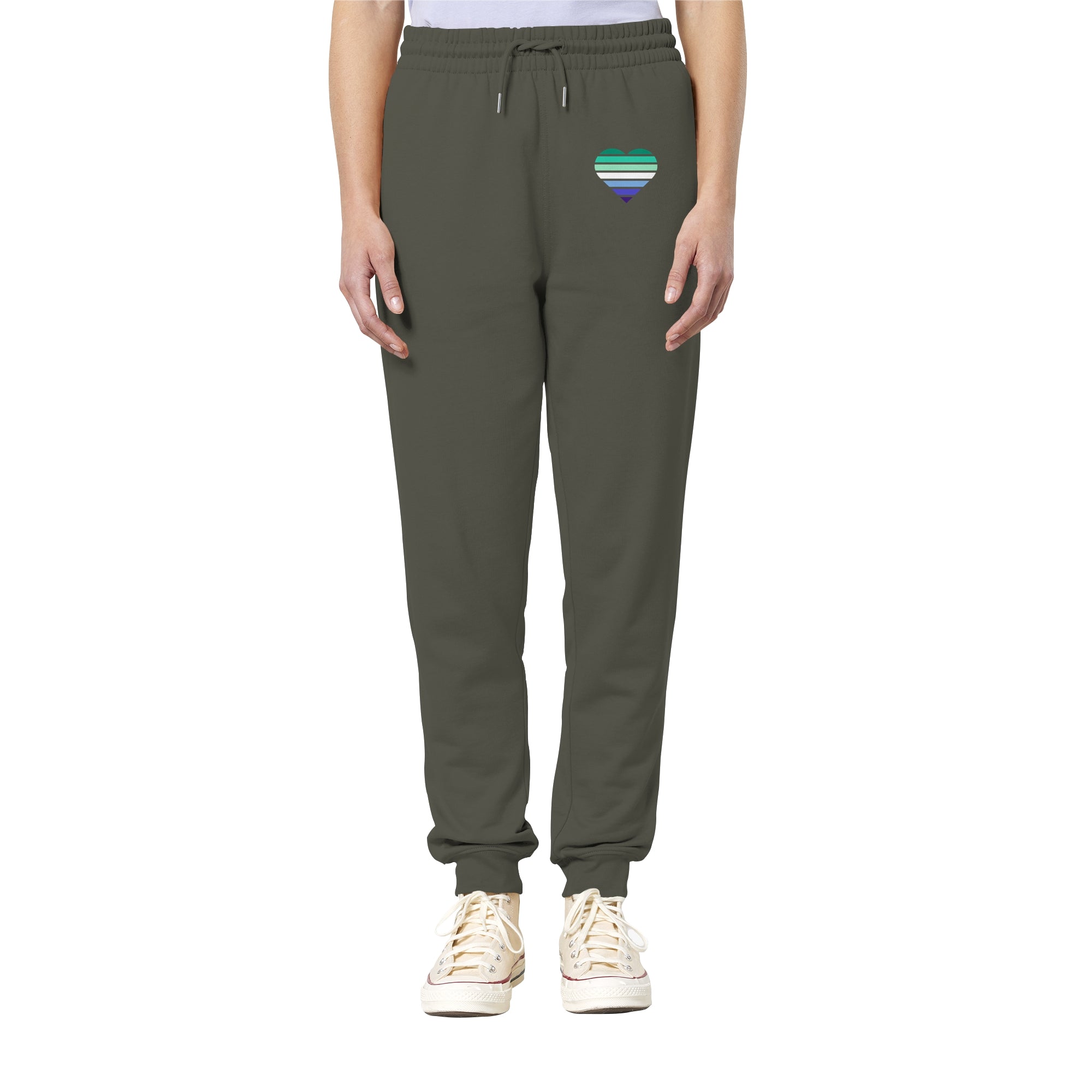 Organic Jogger Pants - Gay Flag Herz Print