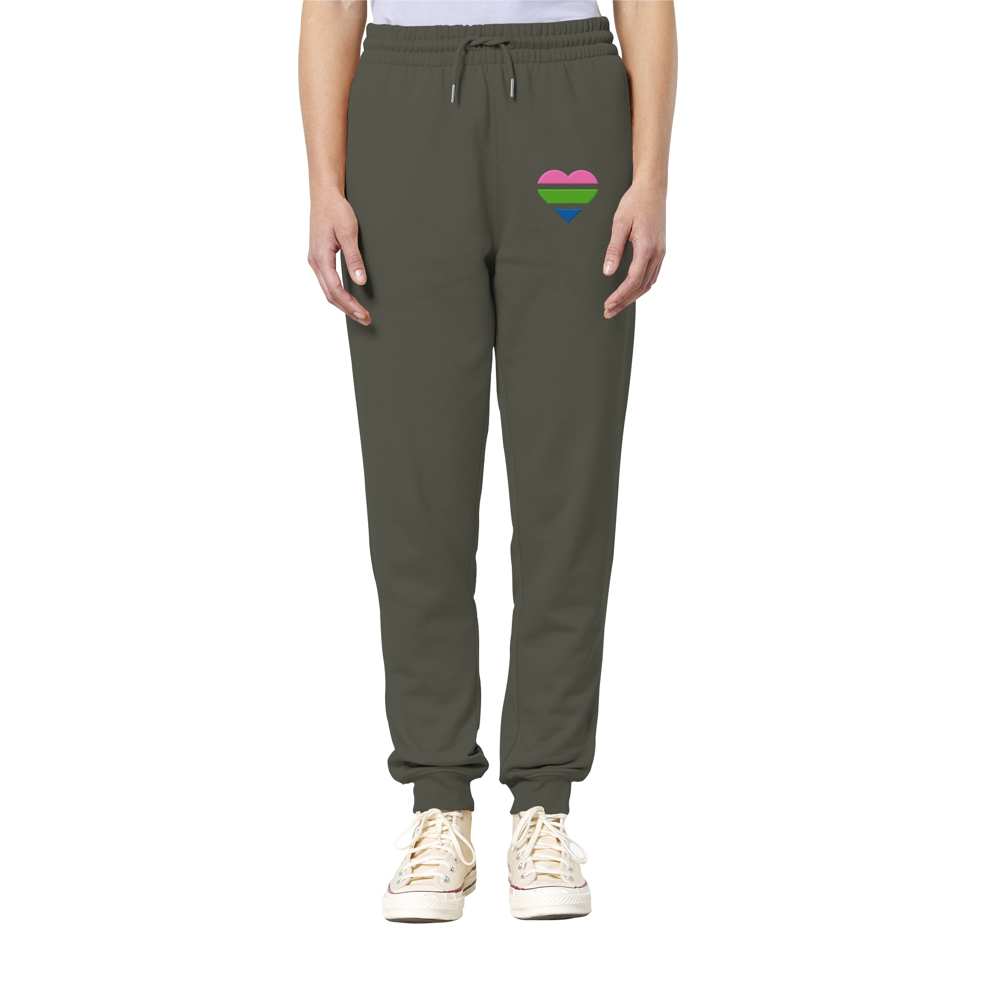 Organic Jogger Pants - Polysexual Flag Herz Stick