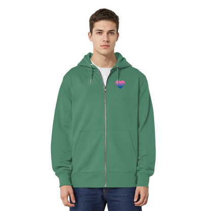 Organic Relaxed Zipper mit Herz Stick - Bisexual