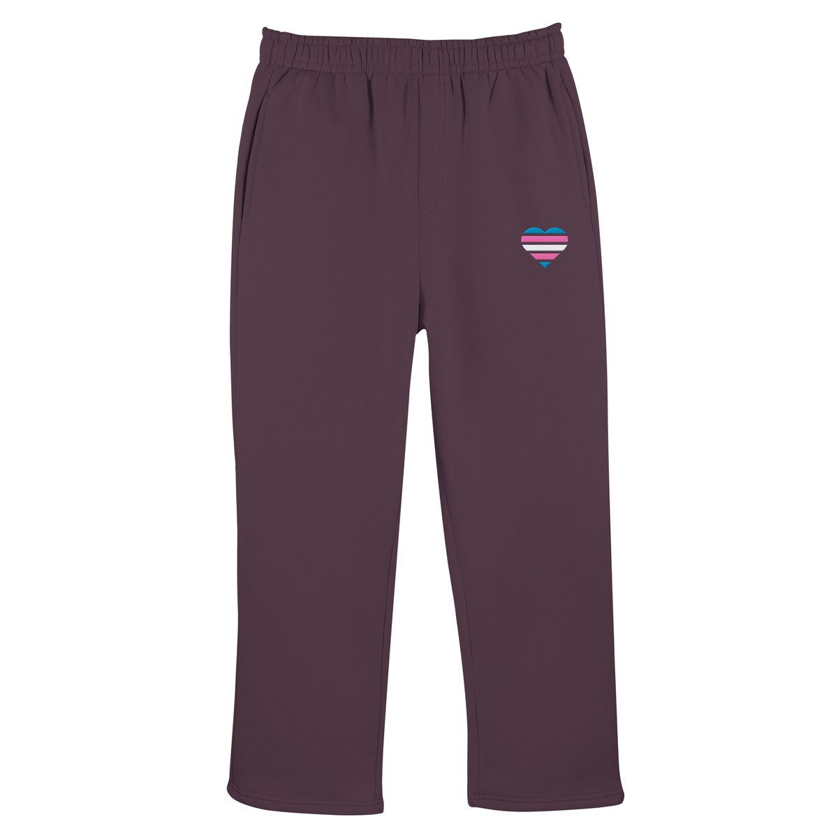 Fluffy Track Sweatpants mit Herz Stick - Trans