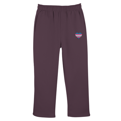 Fluffy Track Sweatpants mit Herz Stick - Trans