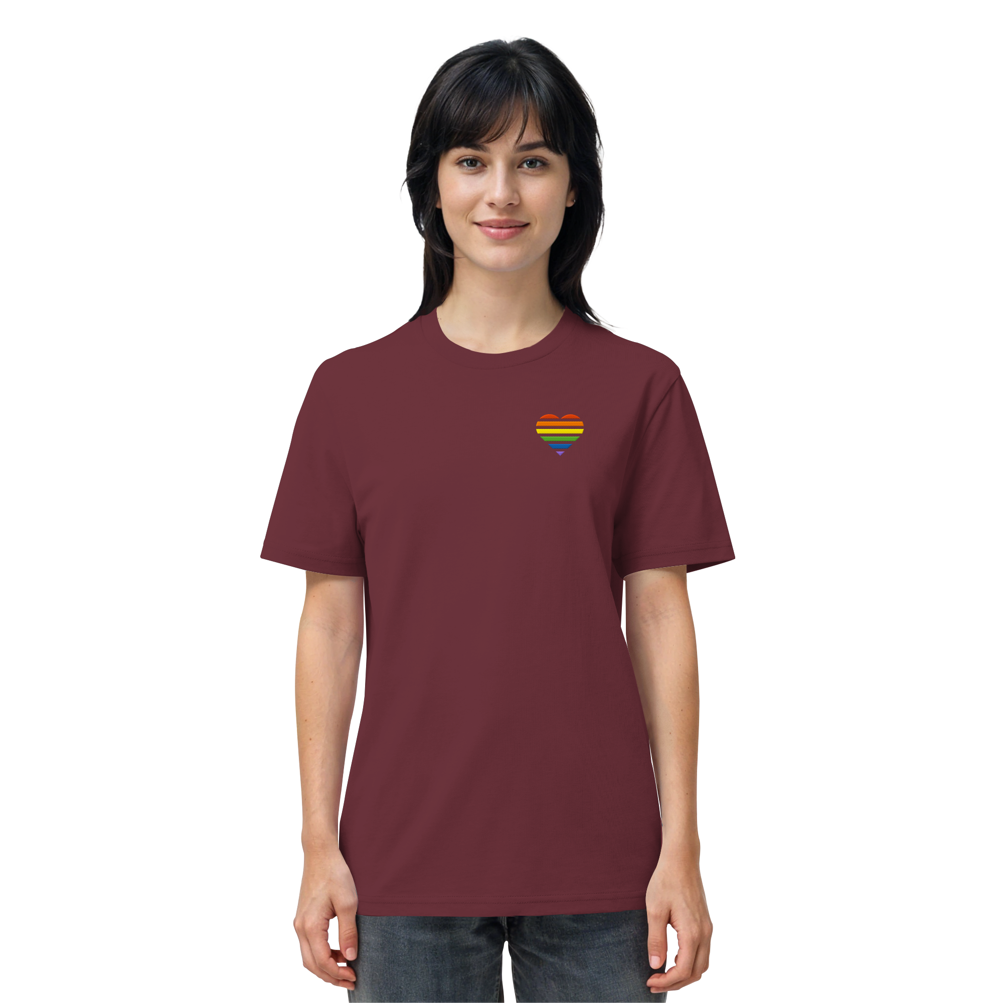 Organic Shirt - Pride Flag Herz Stick