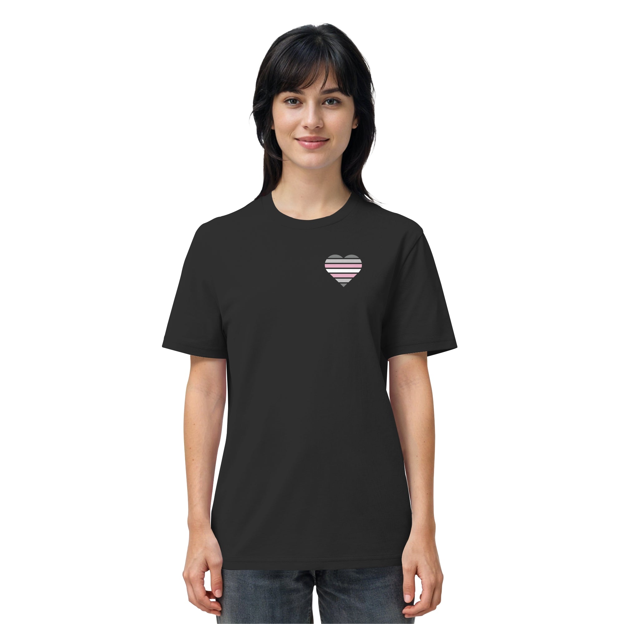 Organic Shirt - Demigirl Flag Herz Print
