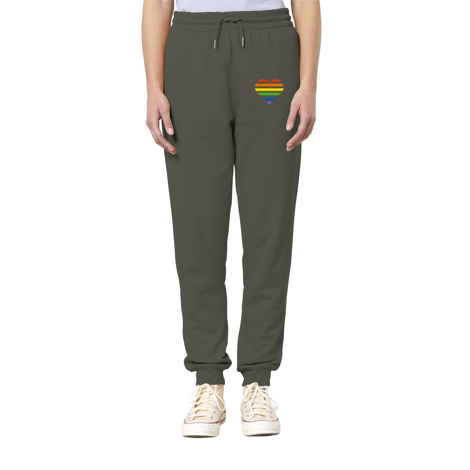 Organic Jogger Pants - Pride Flag Herz Stick
