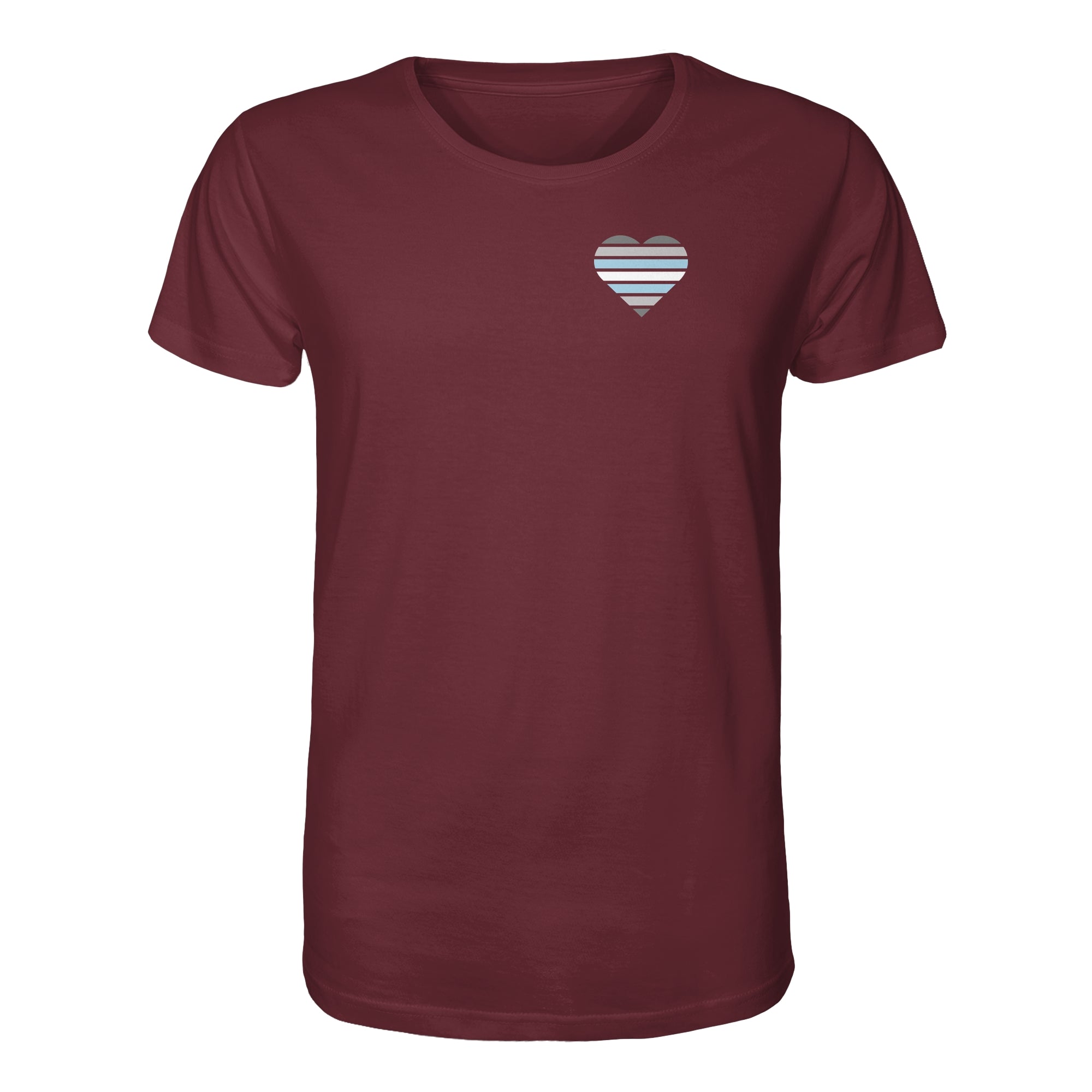 Organic Shirt - Demiboy Flag Herz Print