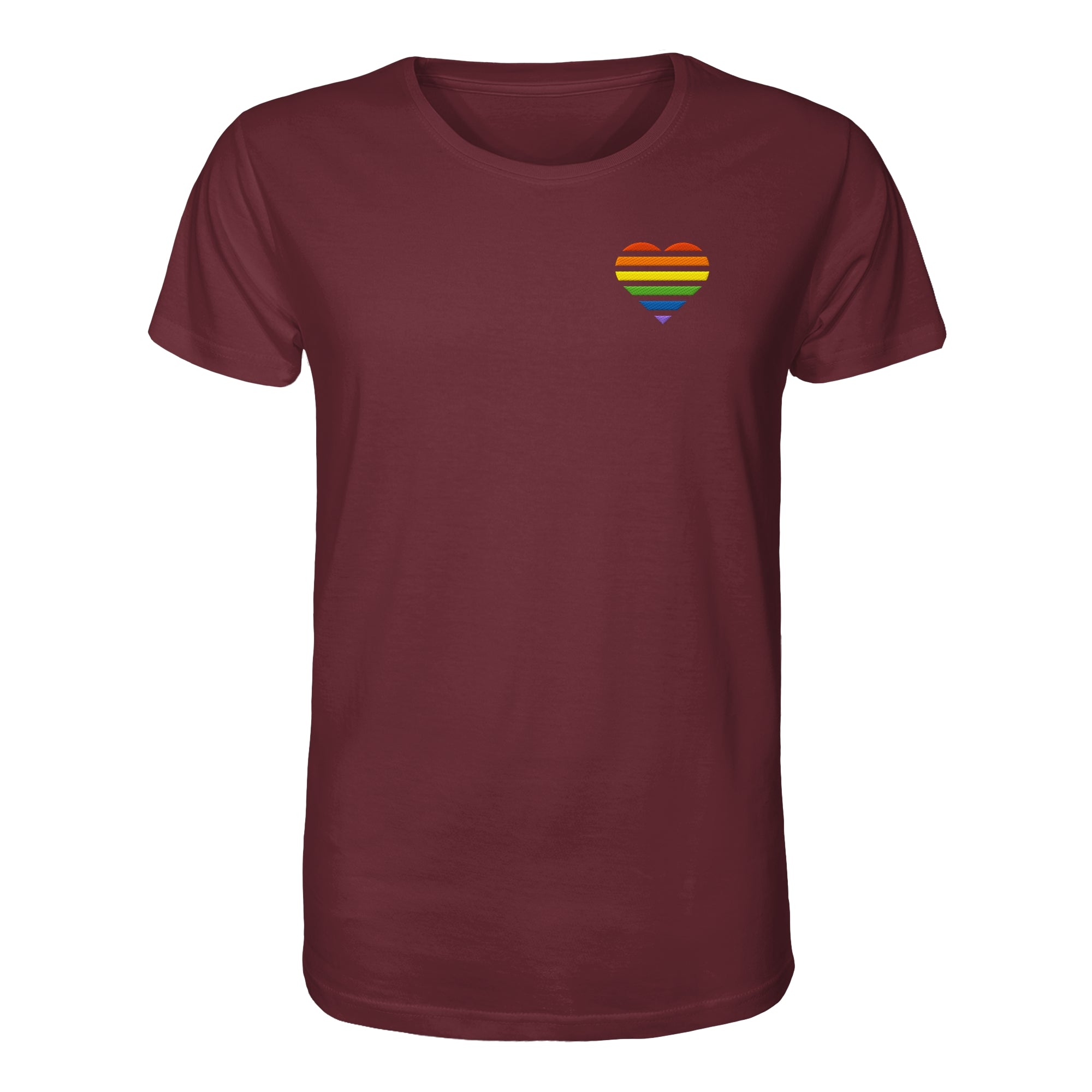 Organic Shirt - Pride Flag Herz Stick