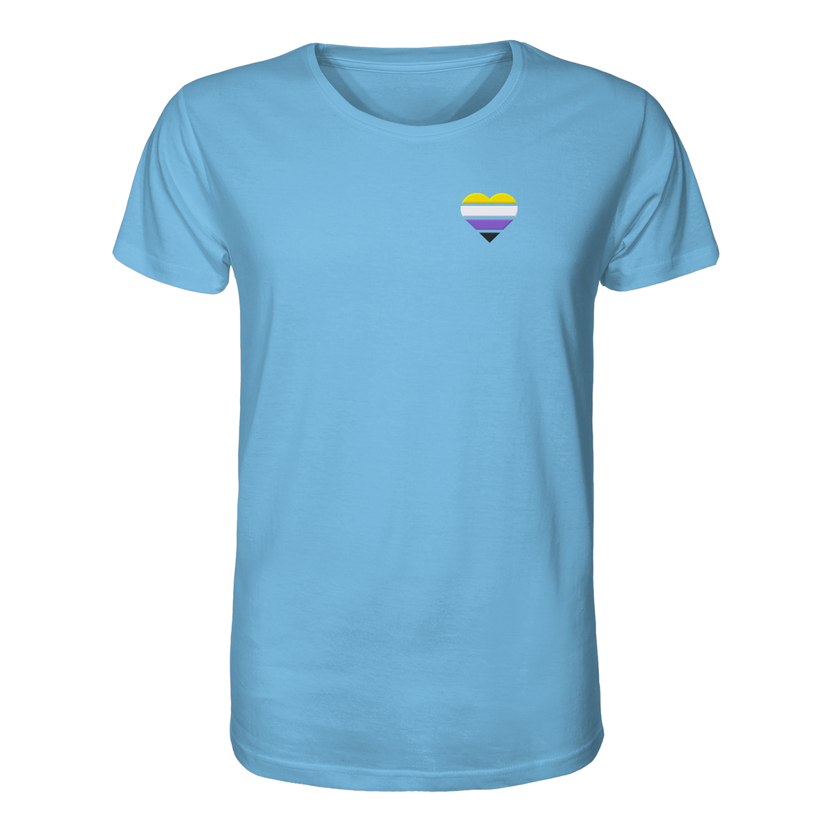 Organic Shirt mit Herz Stick - Nonbinary