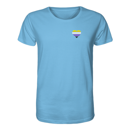 Organic Shirt mit Herz Stick - Nonbinary