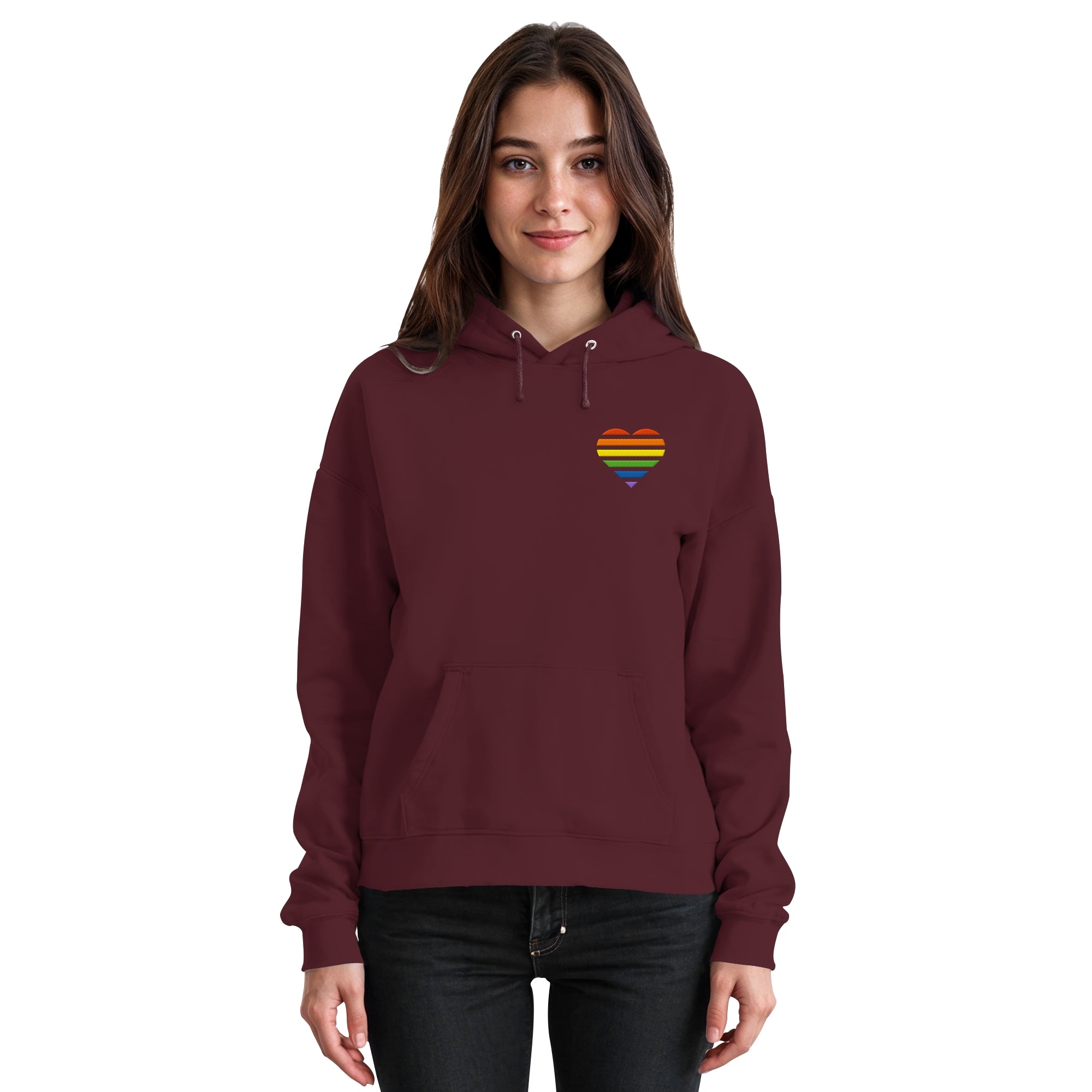 Basic Hoodie - Pride Flag Herz Stick