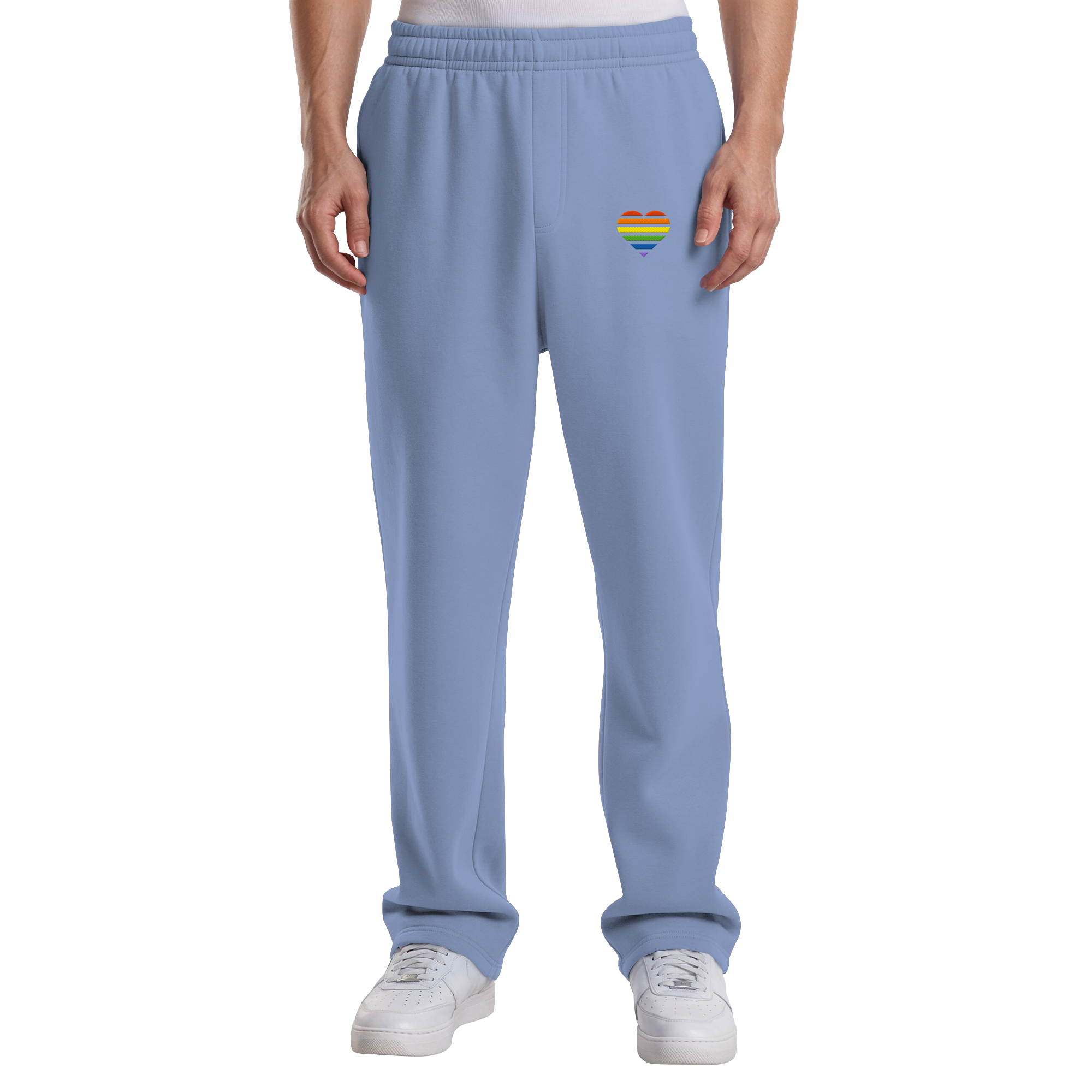 Fluffy Track Sweatpants - Pride Flag Herz Stick