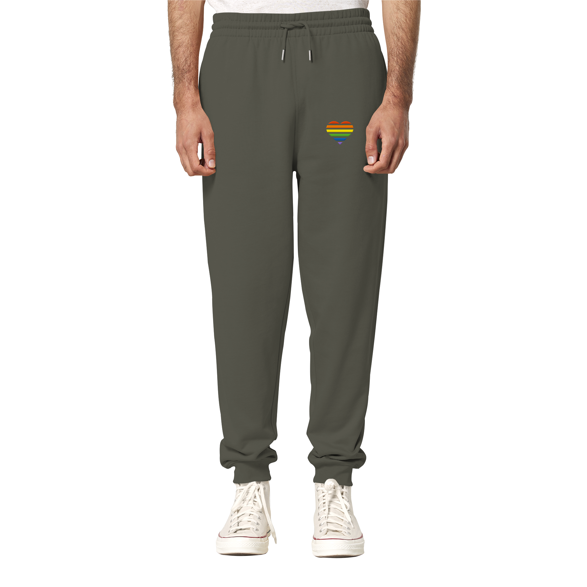 Organic Jogger Pants - Pride Flag Herz Stick