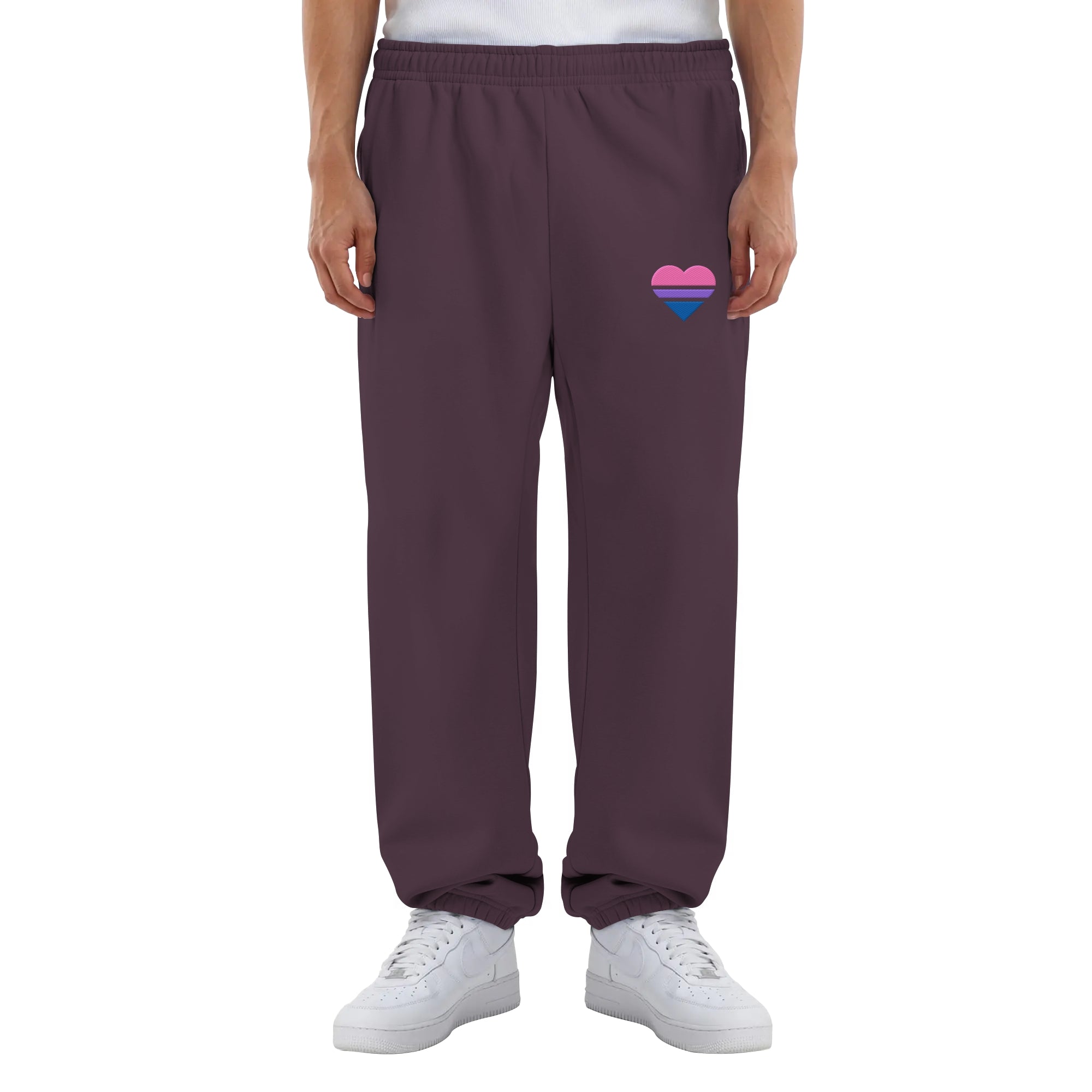 Fluffy Sweatpants - Bisexual Flag Herz Stick