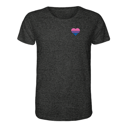 Organic Shirt mit Herz Stick - Bisexual