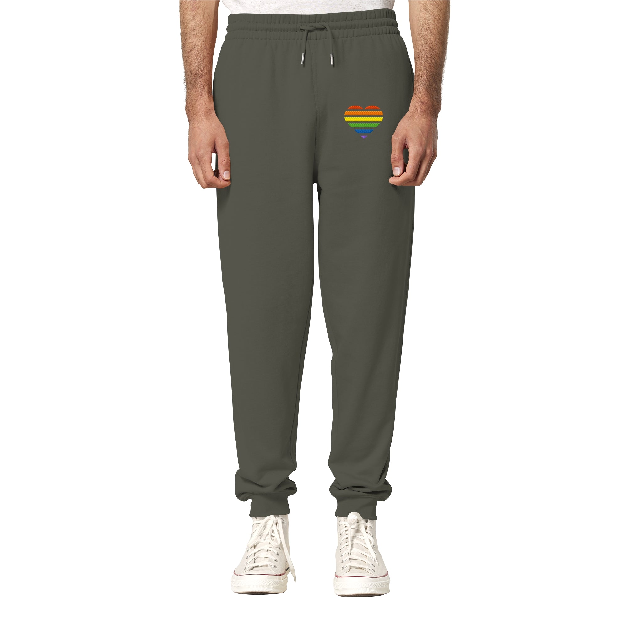 Organic Jogger Pants - Pride Flag Herz Stick