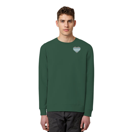 Organic Basic Sweatshirt - Demiboy Flag Herz Print