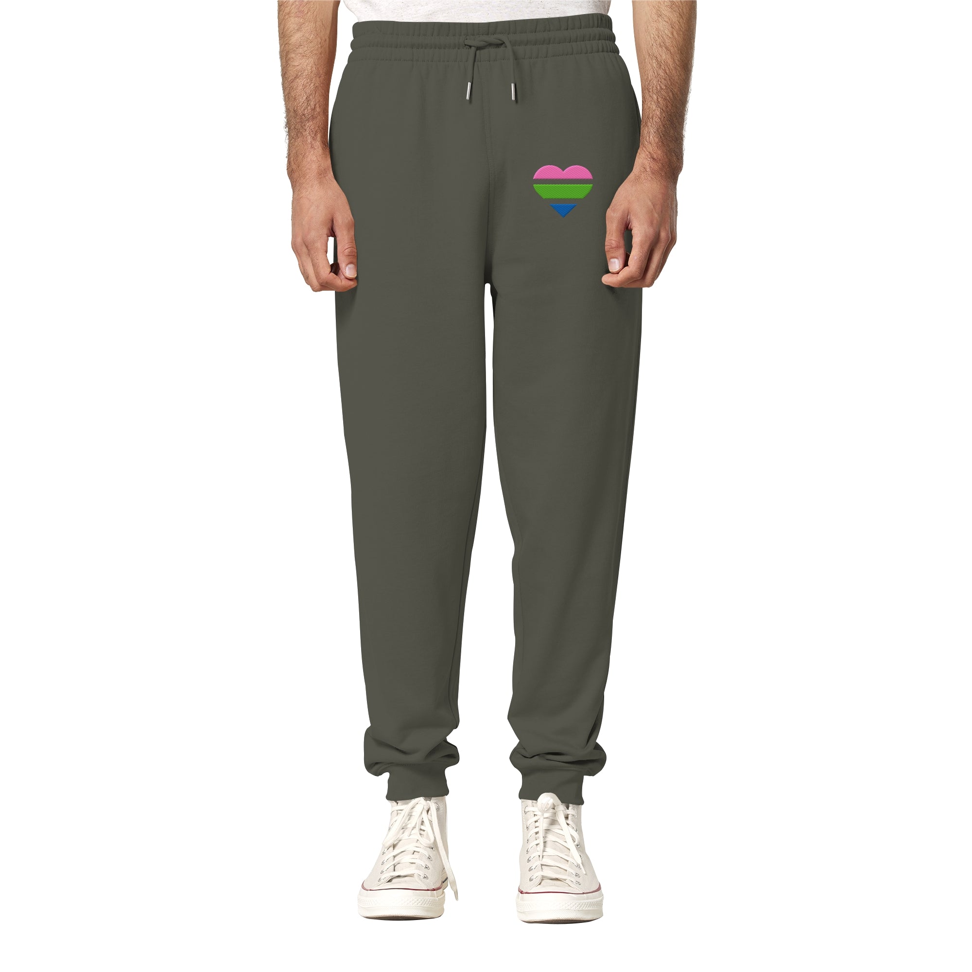 Organic Jogger Pants - Polysexual Flag Herz Stick