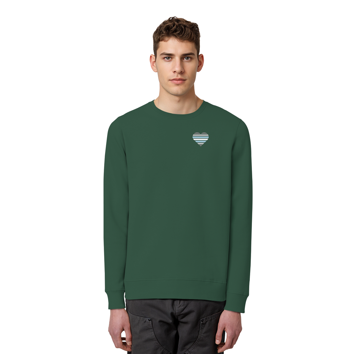 Organic Basic Sweatshirt mit Herz - Demiboy