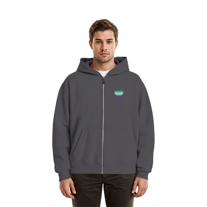 Fluffy Boxcut Zipper mit Herz - Gay