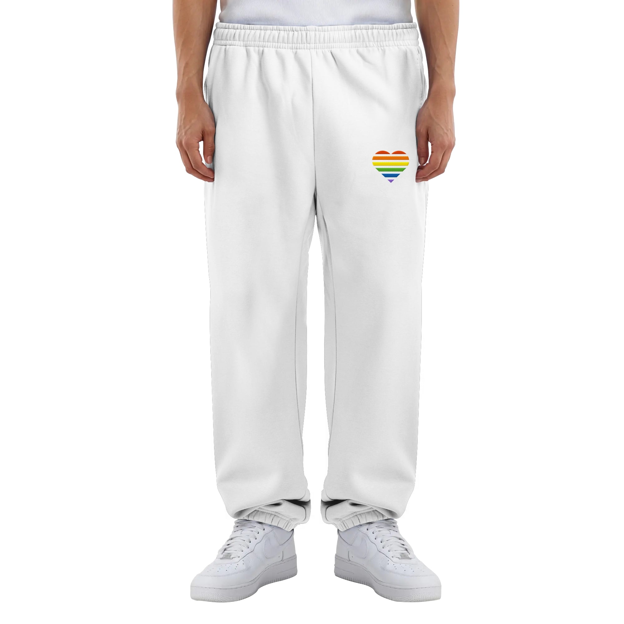 Fluffy Sweatpants - Pride Flag Herz Stick