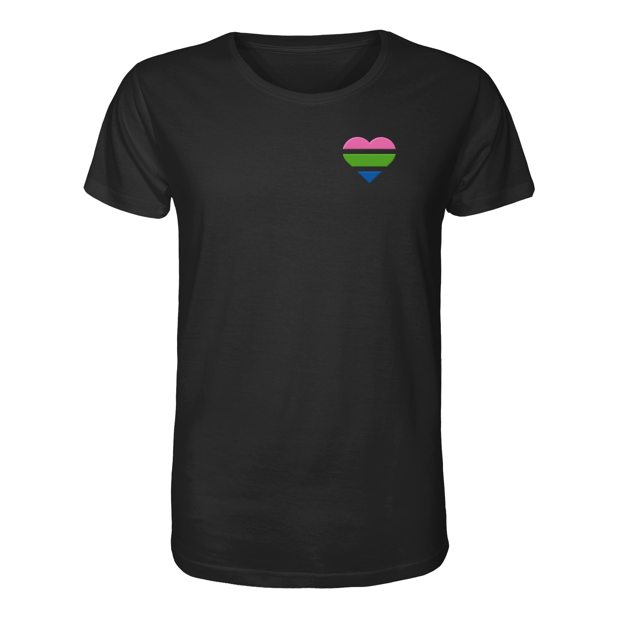 Organic Shirt - Polysexual Flag Herz Stick