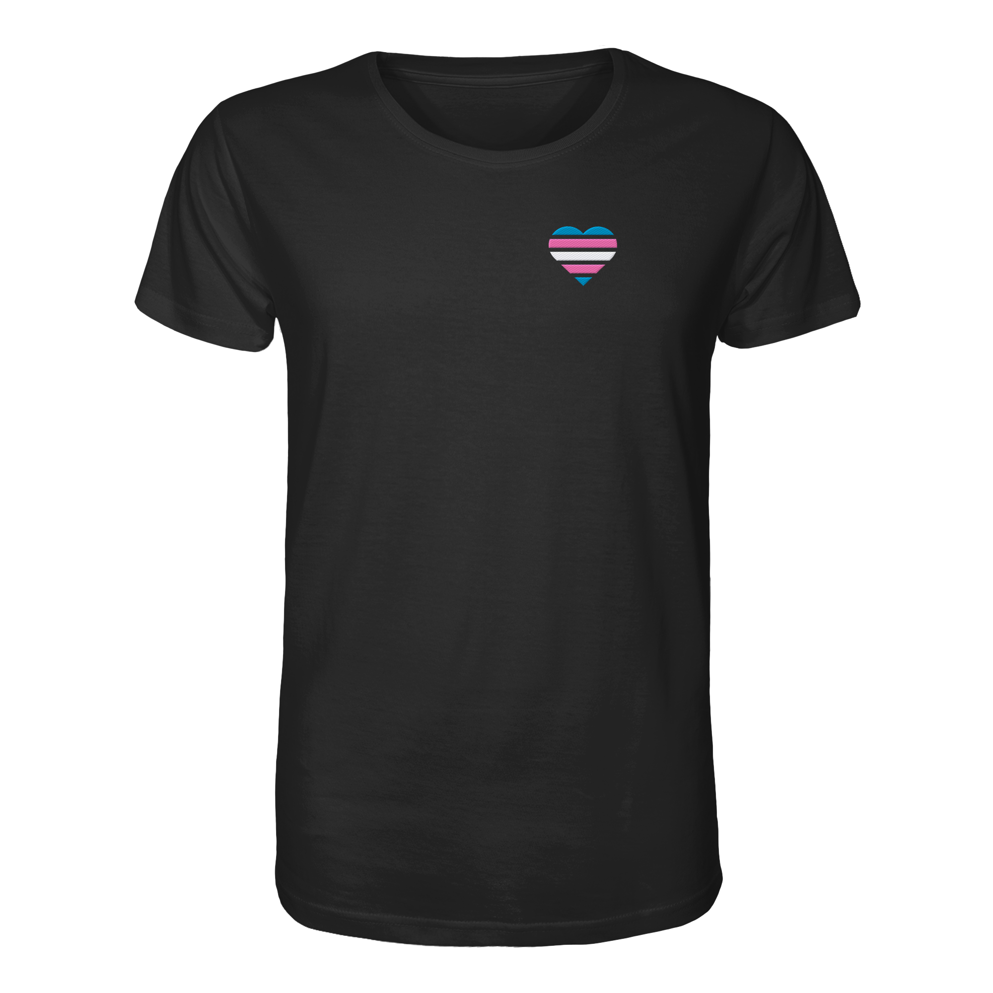 Organic Shirt - Trans Flag Herz Stick