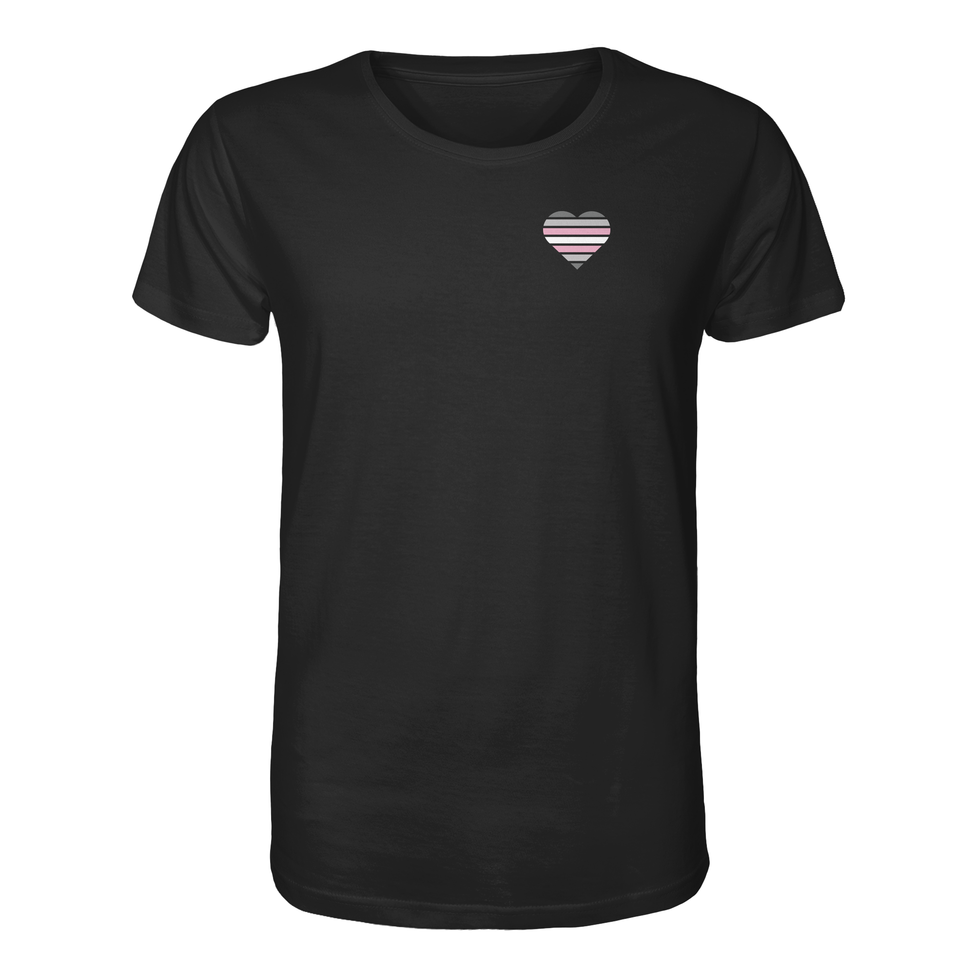 Organic Shirt - Demigirl Flag Herz Print