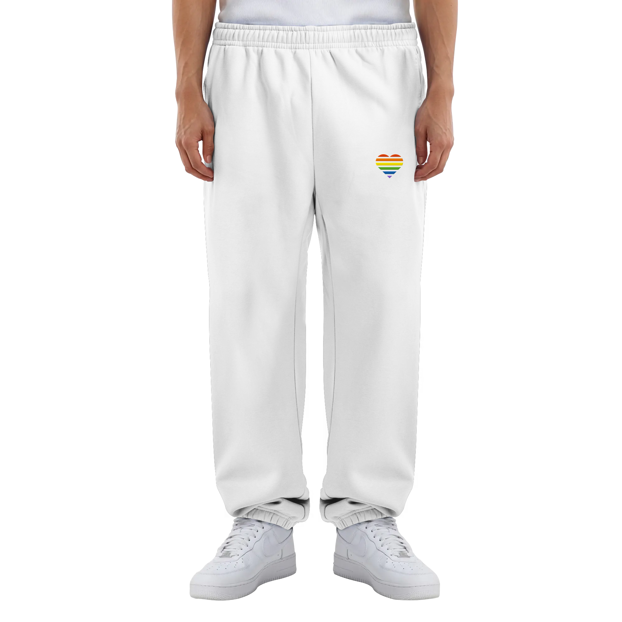 Fluffy Sweatpants - Pride Flag Herz Stick