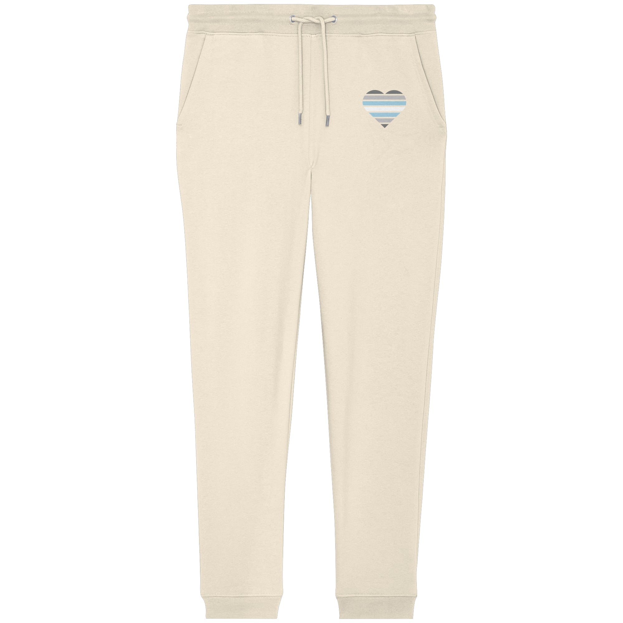 Organic Jogger Pants - Demiboy Flag Herz Print