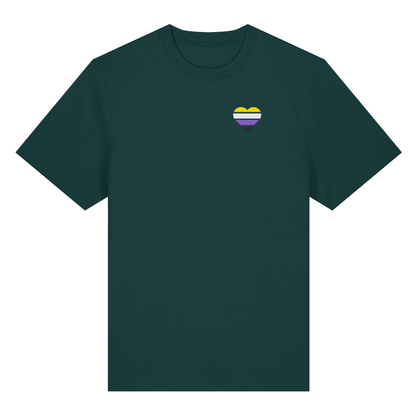 Organic Heavy Shirt mit Herz Stick - Nonbinary