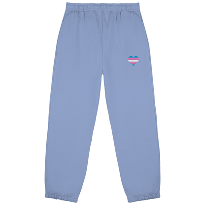 Fluffy Sweatpants mit Herz Stick - Trans