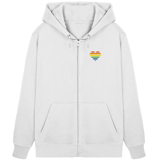 Organic Zipper - Pride Flag Herz Stick