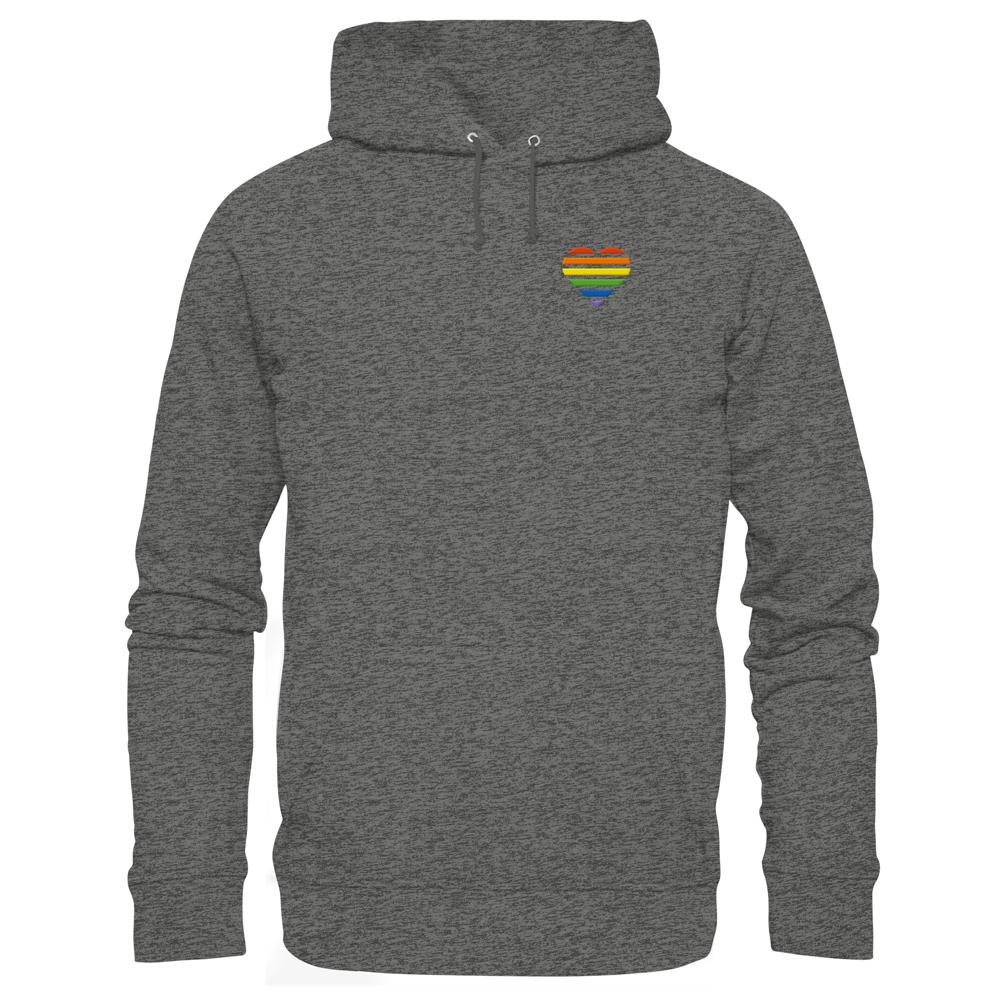 Basic Hoodie - Pride Flag Herz Stick