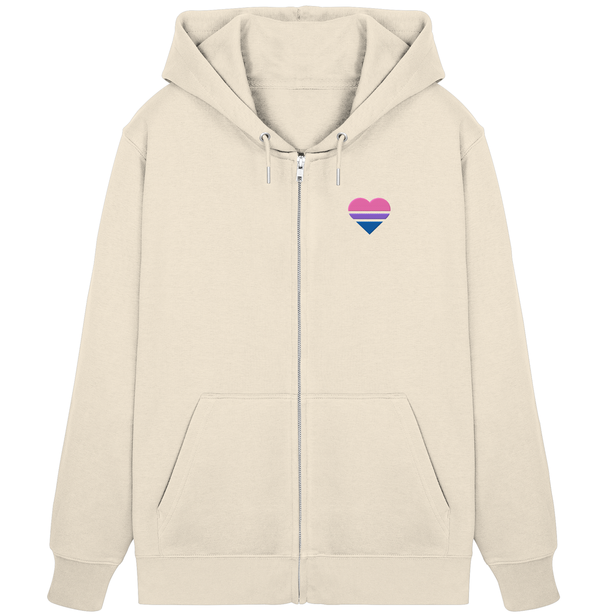 Organic Zipper mit Herz Stick - Bisexual