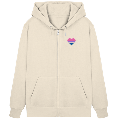 Organic Zipper mit Herz Stick - Bisexual