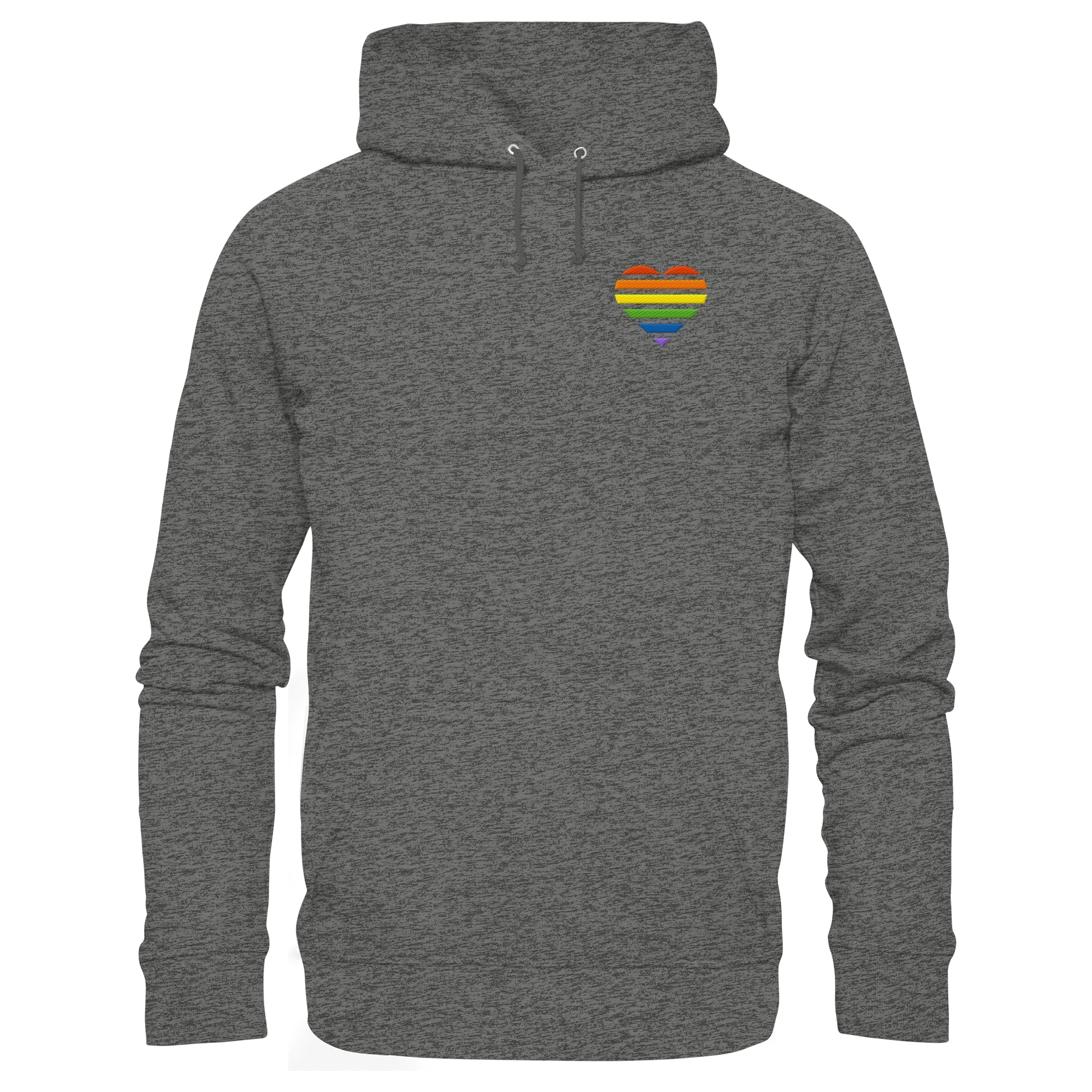 Basic Hoodie - Pride Flag Herz Stick