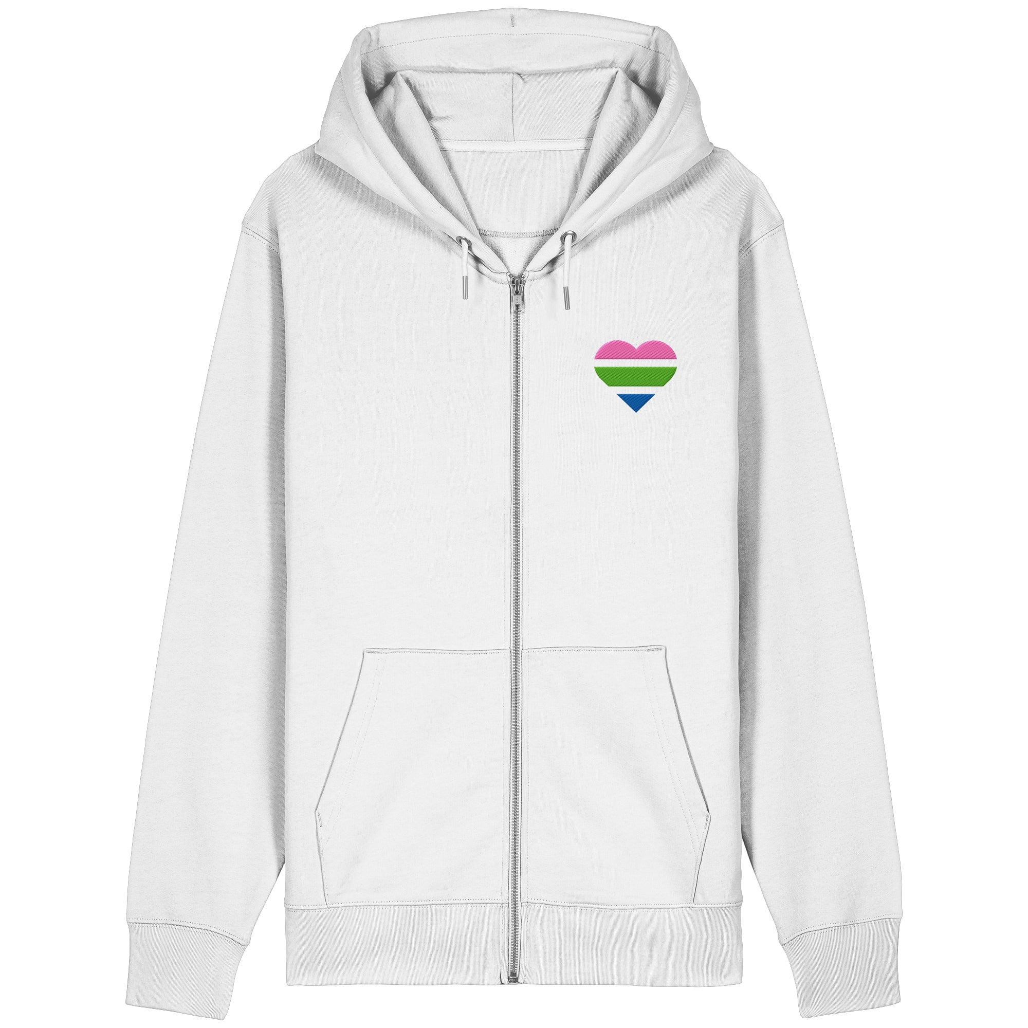 Organic Relaxed Zipper - Polysexual Flag Herz Stick